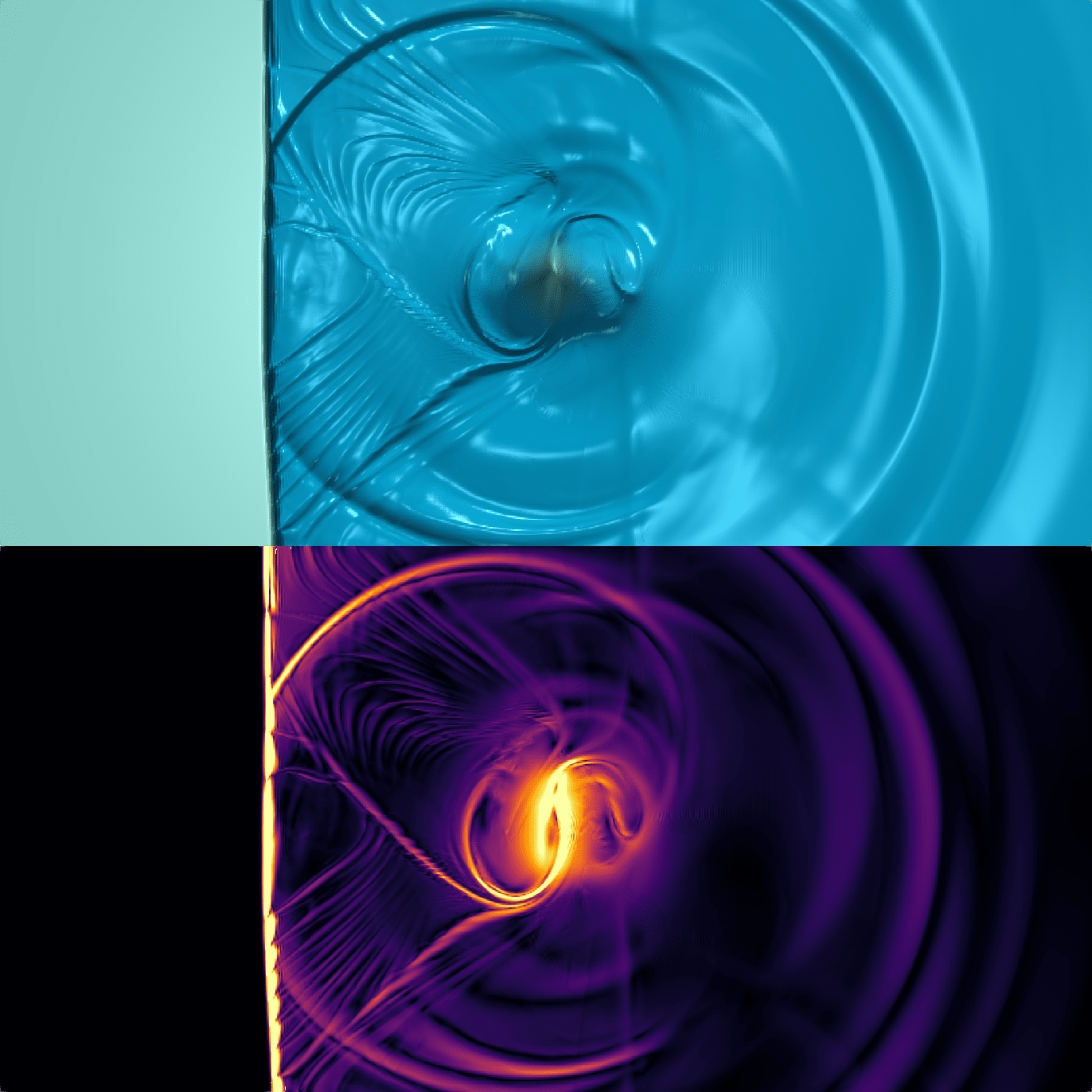 Shock-vortex interaction